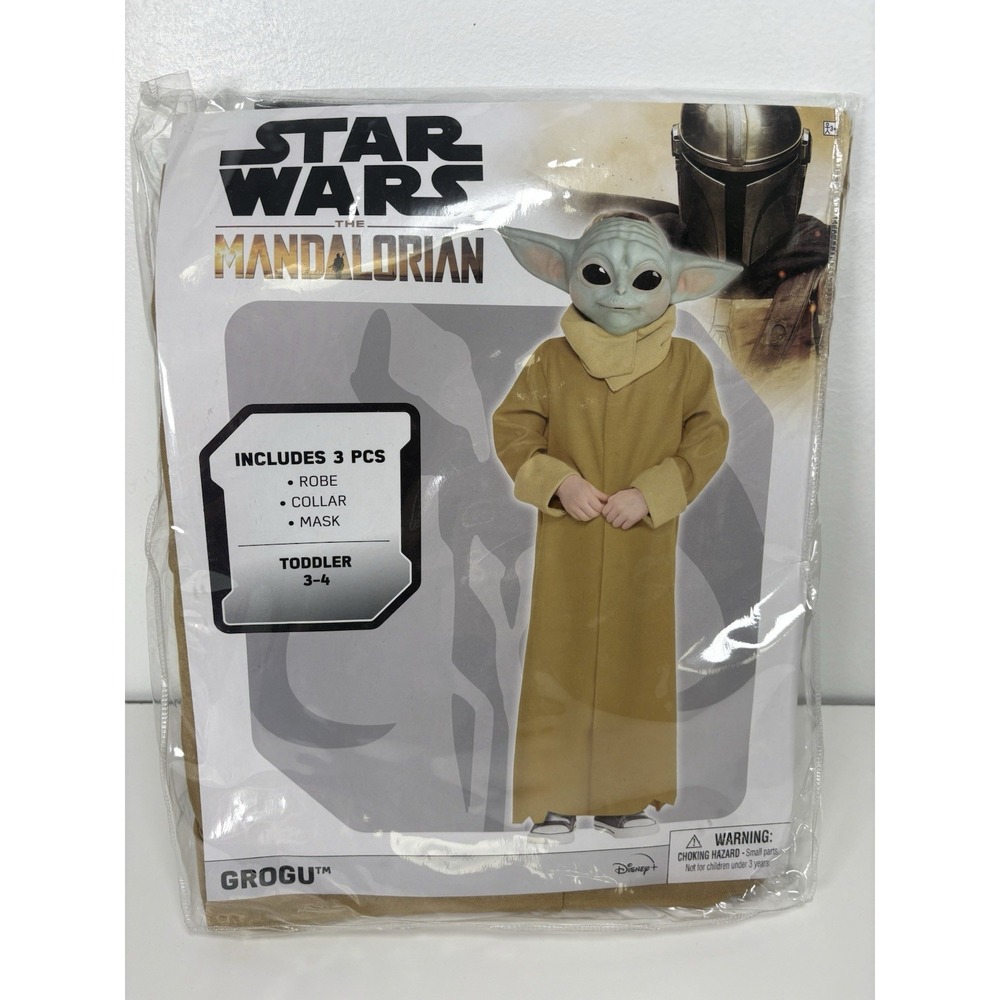 Star Wars The Mandalorian Child Baby Yoda GROGU Toddler Costume Size 3T-4T NEW